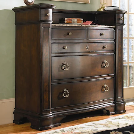 Traditional Dressing Chest with Marble Shelf